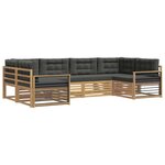 vidaXL Ensemble de canapés d'extérieur 6 Pièces Blanc et anthracite