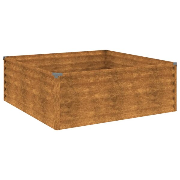 vidaXL Lit surélevé de jardin 100x100x36 cm acier corten