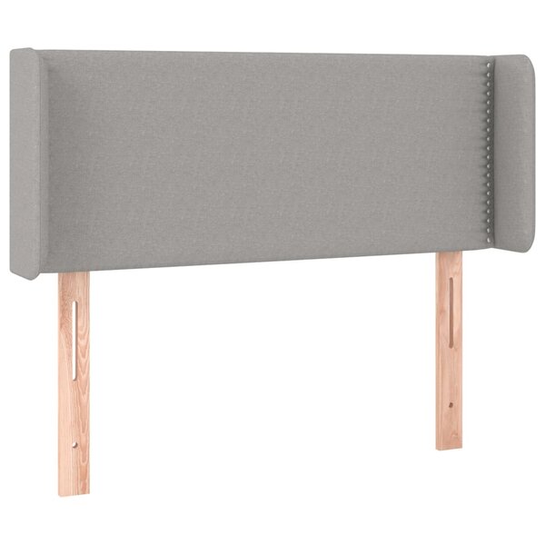 vidaXL Tête de lit avec oreilles Gris clair 103x16x78/88 cm Tissu