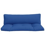 vidaXL Coussins de palette lot de 2 bleu tissu