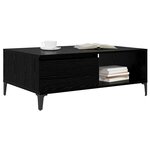 vidaXL Table basse Chêne noir 90 x 60 x 35 cm Bois d'ingénierie