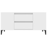 vidaXL Meuble TV Blanc 102x44 5x50 cm Bois d'ingénierie