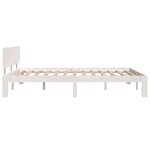vidaXL Cadre de lit sans matelas blanc bois de pin massif 140x200 cm