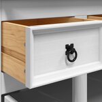 vidaXL Buffet haut Corona blanc 112x43x196 cm bois massif pin mexicain