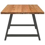 vidaXL Table à manger marron clair bois de chêne massif rectangulaire