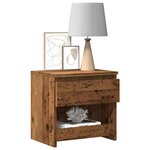 vidaXL Table de chevet vieux bois 40x30x39 cm bois d'ingénierie