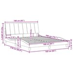 vidaXL Cadre de lit sans matelas Hanko gris foncé 160x200 cm tissu