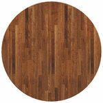 vidaXL Plateau de table Ø 80 x 4 cm Rond Bois de chêne massif