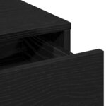 vidaXL Table de Toilette Chêne noir 50 x 41 x 135 cm Bois d'ingénierie