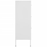 vidaXL Armoire à tiroirs Blanc 80x35x101 5 cm Acier