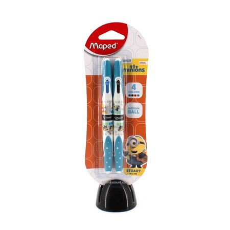 2 stylos 4 couleurs minions - maped