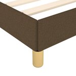 vidaXL Cadre de lit Marron foncé 140x190 cm Tissu
