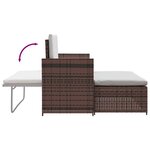 vidaXL Canapé de jardin Résine tressée Marron