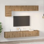 vidaXL Ensemble meuble TV 5 Pièces chêne artisanal 100 x 30 x 30 cm