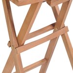 vidaXL Tabourets de bar pliables lot de 2 Bois de teck massif