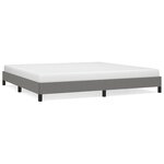 vidaXL Cadre de lit sans matelas gris foncé 200x200 cm tissu