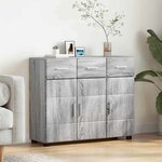 vidaXL Buffet FLORIN Gris Sonoma 88 5 x 30 5 x 73 cm Bois d'ingénierie