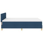 vidaXL Lit à ressort avec matelas et LED bleu 160x200 cm tissu