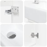 vidaXL Meuble de salle de bain avec robinet Blanc 45 5 x 25 5 x 84 cm