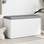 vidaXL Banc de rangement blanc 82x42x45 cm bois d'ingénierie