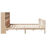 vidaXL Lit bibliothèque sans matelas 200x200 cm bois massif de pin