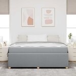 vidaXL Cadre de lit Autre Gris clair 180 x 200 cm tissu