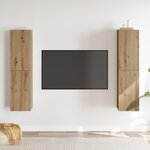 vidaXL Ensemble meuble TV 4 Pièces chêne artisanal 30.5 x 30 x 60 cm