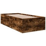 vidaXL Cadre de lit sans matelas chêne fumé 90x190 cm