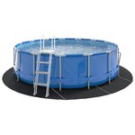 vidaXL Tapis de piscine Noir Ø 428 cm Tissu non tissé