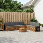 vidaXL Ensembles de canapés avec coussin 8 Pièces Bois d'Acacia Massif