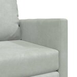 vidaXL Canapé-lit avec coussin Gris clair 74 x 77 x 81 cm Velours