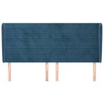 vidaXL Tête de lit avec oreilles Bleu foncé 183x23x118/128 cm Velours
