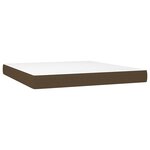 vidaXL Sommier à lattes de lit matelas et LED Marron foncé 160x200 cm
