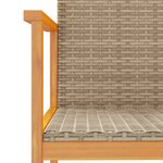 vidaXL Chaises de jardin lot de 2 beige résine tressée et bois massif