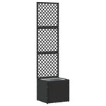 vidaXL Cache-pot de jardin Noir 35 x 30 x 135 cm Métal