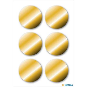 Sticker de Noël  rond  32 mm  or HERMA