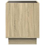vidaXL Table basse avec LED infini chêne sonoma 50x50x50 cm