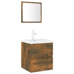 vidaXL Meubles de salle de bain Chêne fumé Bois d'ingénierie