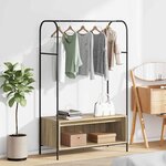 vidaXL Porte-vêtements Marron 100 x 44 x 160 cm Bois d'ingénierie