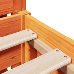 vidaXL Cadre de lit sans matelas cire marron 135x190cm bois pin massif