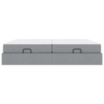 vidaXL Cadre de lit avec stockage Gris clair 200 x 200 cm tissu