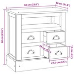 vidaXL Armoire de rangement avec tiroir Naturel 60 x 30 x 60 cm