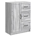 vidaXL Buffet Sonoma gris 66 x 34 5 x 87 cm Bois d'ingénierie