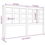 vidaXL Tête de lit 165 5x4x100 cm Bois massif de pin