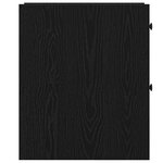 vidaXL Armoire de salle de bain étroite avec roulettes en chêne noir et bois aggloméré