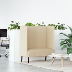 vidaXL Canapé à dossier haut Crème 109x56x121 cm Tissu