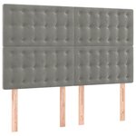 vidaXL Sommier à lattes de lit matelas et LED Gris clair 140x190 cm