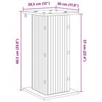 vidaXL Support de Plante Noir 30 5 x 30 x 60 5 cm Bois d'ingénierie