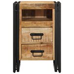 Table de chevet vidaXL 40x40x59 cm en bois de manguier massif