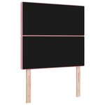 vidaXL Tête de Lit LED avec des lumières à LED Rose 90 cm Velours